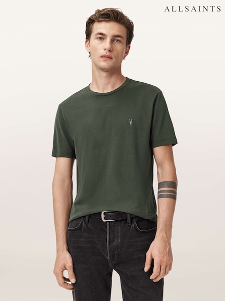 AllSaints Green Brace Long Sleeve T-Shirt (Y97149) | £39