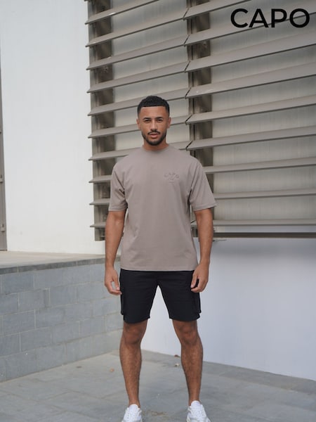 CAPO Brown Beach Club T-Shirt (Y97460) | £40