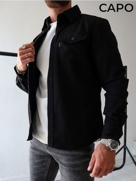 CAPO Black Overshirt (Y97474) | £55