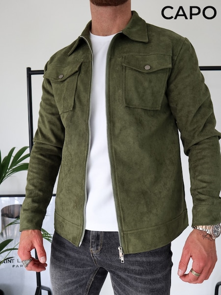 CAPO Green Faux Suede Jacket (Y97481) | £60