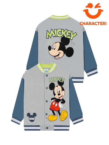 Character Grey Disney Mickey Mouse Bomber Jacket (Y97776) | £22