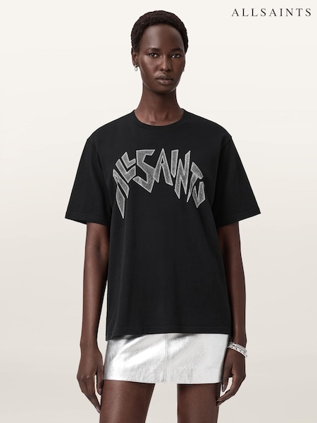 AllSaints Black Zinc Bf T-Shirt (Y97816) | £79