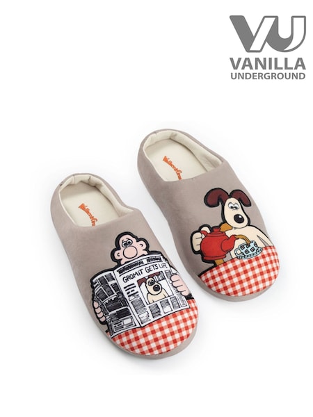 Vanilla Underground Brown Wallace And Gromit Multi Character Slippers (Y97962) | £20