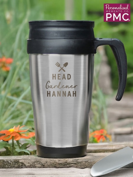 Personalised Head Gardener Travel Mug by PMC (Y97995) | £16