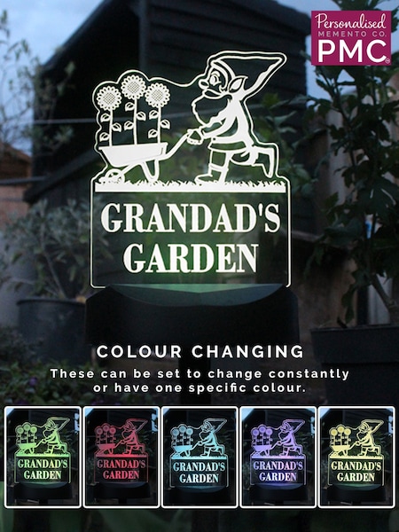 Personalised Gnome Garden Outdoor Solar Light by PMC (Y97996) | £28
