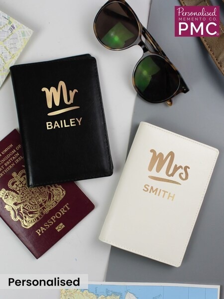Personalised Mr & Mrs Passport Holder Set by PMC (Y98135) | £28