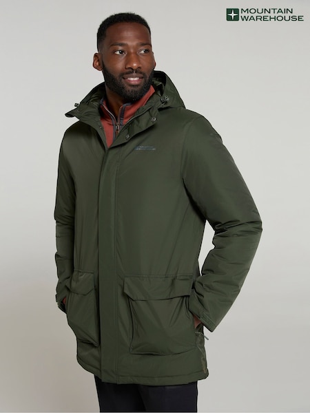 Mountain Warehouse Green Ranger Mens Padded Parka (Y98149) | £70