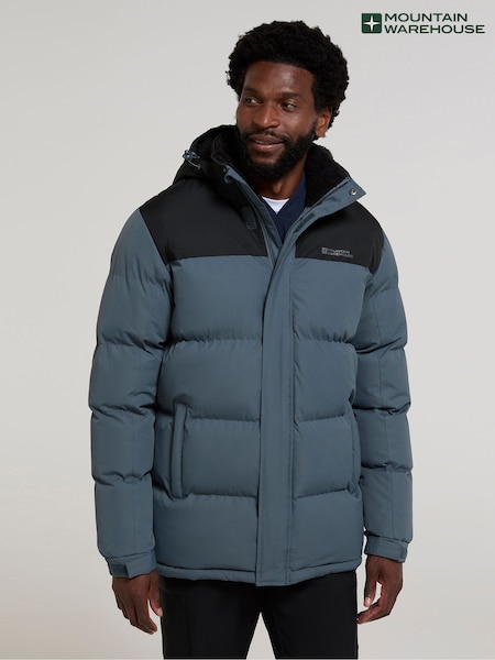 Mountain Warehouse Grey Snow Borg Lined Mens Padded Jacket (Y98151) | £70
