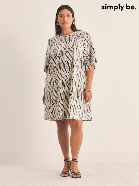 Simply Be Multi Animal Sequin T-Shirt Dress (Y98308) | £65