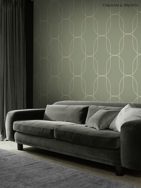 Graham & Brown Sage Palais A4 Wallpaper Sample (Y98358) | £1