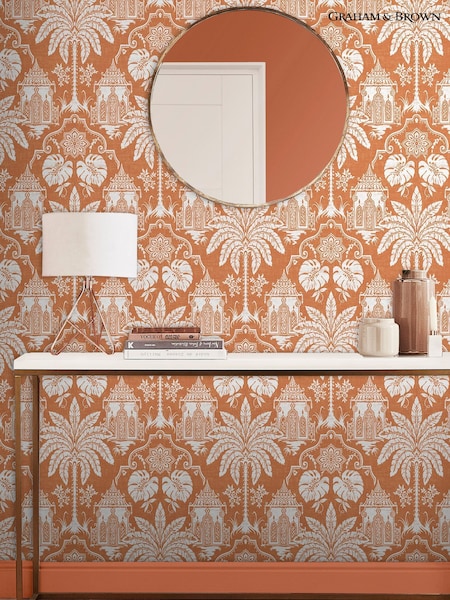 Graham & Brown Orange Imperial A4 Wallpaper Sample (Y98361) | £1