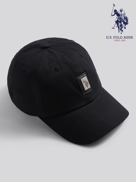 U.S. Polo Assn Black Herringbone Cap (Y98455) | £25