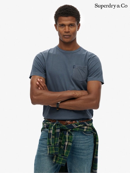 Superdry Blue Classic Essential Pocket T-Shirt (Y98531) | £23