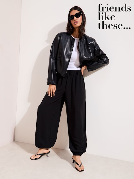 Friends Like These Black Balloon Trousers With Elasticated Waist (Y98661) | £38