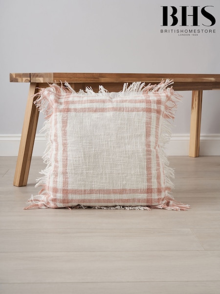 BHS 2 Pack Pink Tula Check Cushions (Y98710) | £35