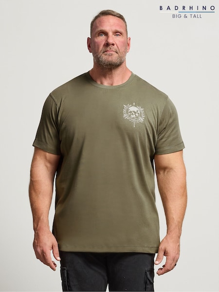BadRhino Big & Tall Green Diego Emblem T-Shirt (Y98757) | £20