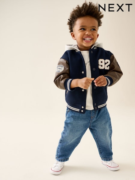 Navy - Varsity Jacket (3mths-7yrs)