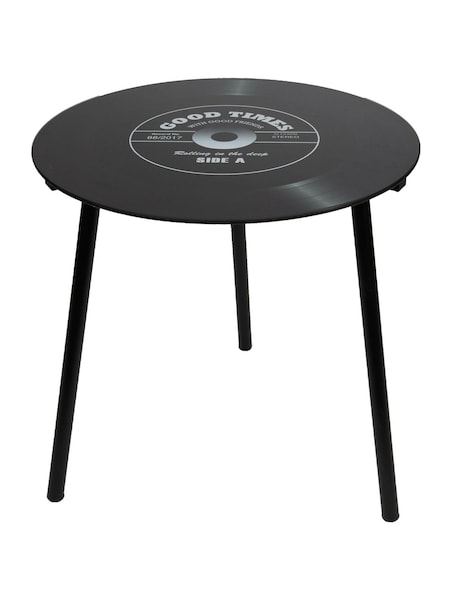 Widdop Black Harvey Makin Record Shaped Table (Y99071) | £40