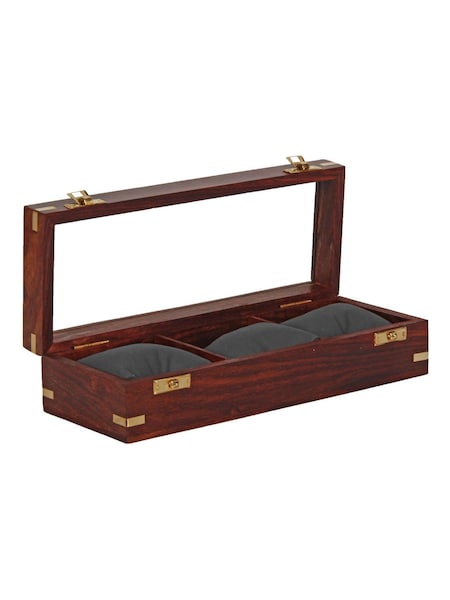 Widdop Brown Harvey Makin Wooden Watch Box (Y99079) | £25