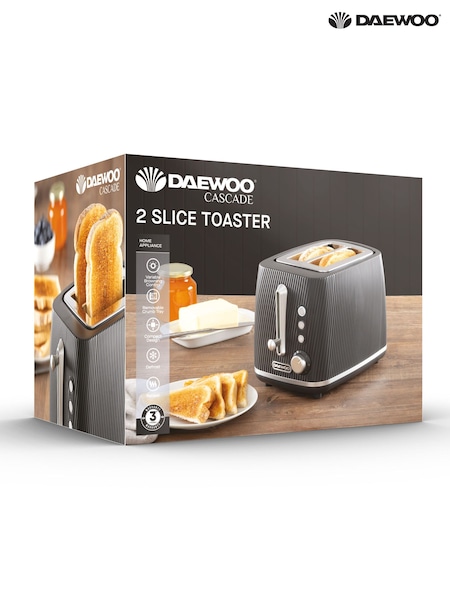 Daewoo Black Cascade 2 Slice Toaster (Y99150) | £35