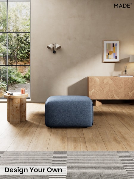 Boucle Textured Weave/Slate Blue - Avalon By Made
