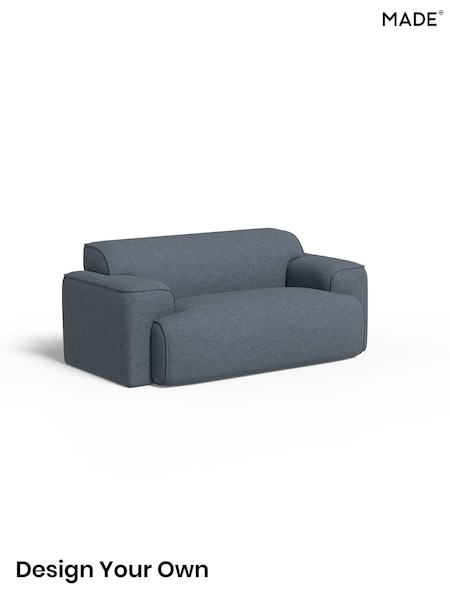 Boucle Textured Weave/Slate Blue Avalon By Made (Y99278) | £1,099