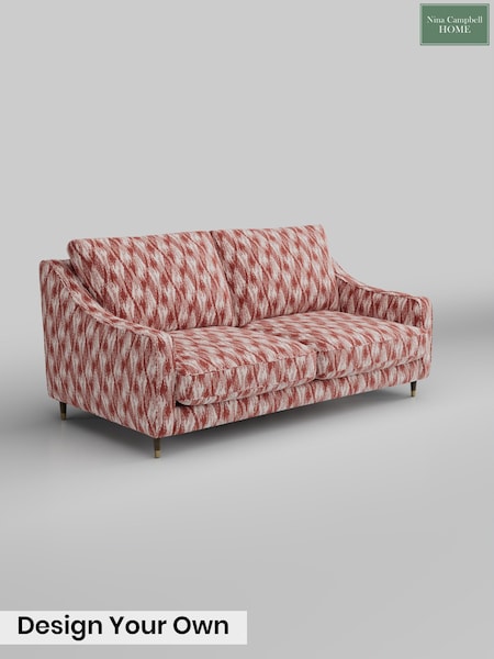 Ezra Ikat/Deep Terracotta Red Rosebury By Nina Campbell (Y99507) | £1,499