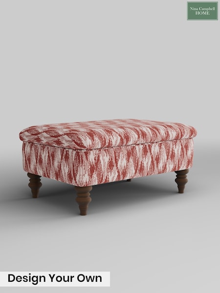 Ezra Ikat/Deep Terracotta Red Lamont By Nina Campbell (Y99512) | £499