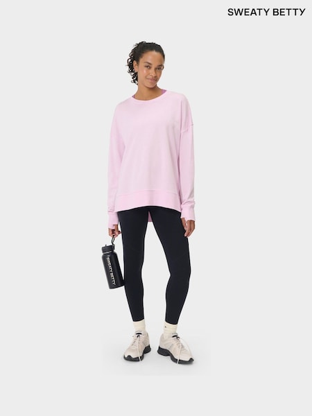 Sweaty Betty Pink After Class Longline Sweatshirt (Y99558) | £50