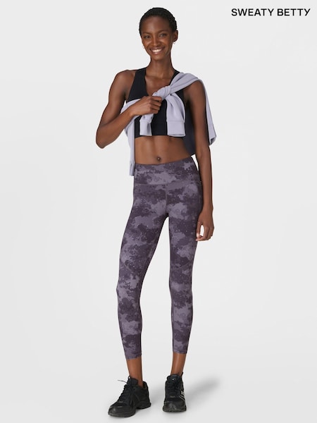 Sweaty Betty Blue Marl Full Length Power Workout Leggings (Y99593) | £88