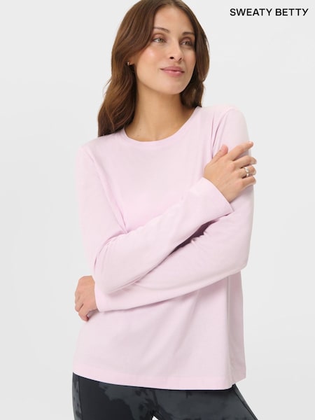 Sweaty Betty Pink Essential Long Sleeve T-Shirt (Y99598) | £35