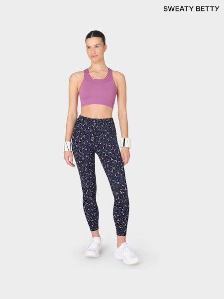 Sweaty Betty Purple 7/8 Length Power Workout Leggings (Y99600) | £88