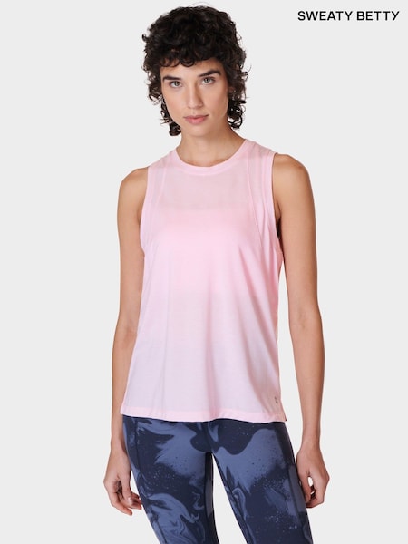 Sweaty Betty Light Pink Soft Flow Studio Vest (Y99620) | £45