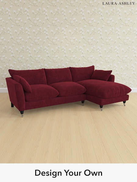 Alwyn Velvet/Burgundy Red Casterton By Laura Ashley (Y99655) | £2,175