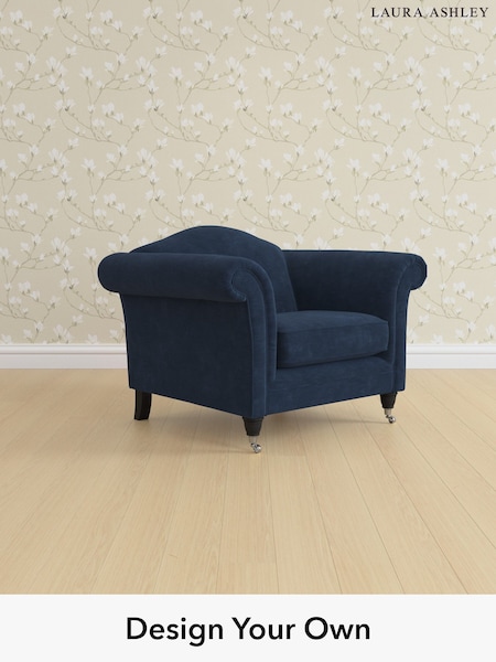 Alwyn Velvet/Midnight Navy Gloucester By Laura Ashley (Y99669) | £850