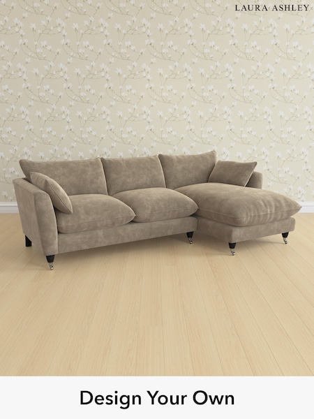 Alwyn Velvet/Truffle Natural Casterton By Laura Ashley (Y99684) | £2,175