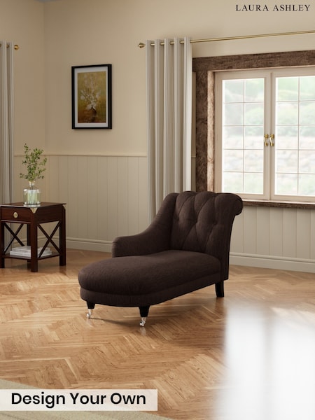 Bainton/Chocolate Brown - Gloucester Button Back By Laura Ashley