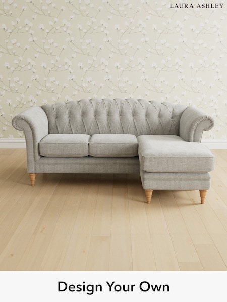 Edwin Chenille/Silver Grey Gloucester Button Back By Laura Ashley (Y99782) | £2,000