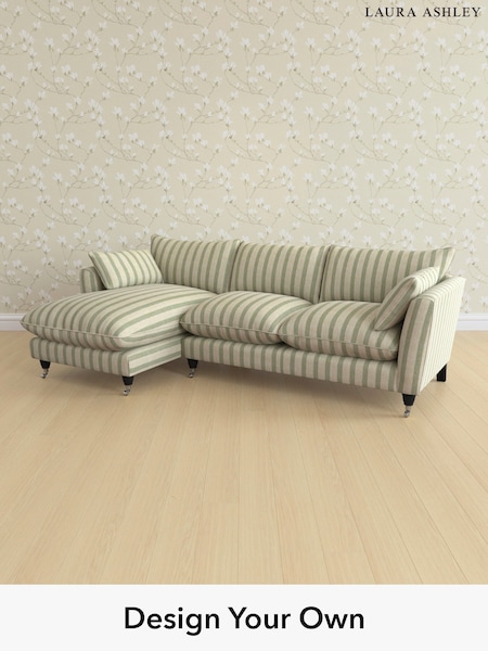 Kinsham Stripe/Hedgerow Green Casterton By Laura Ashley (Y99903) | £2,275