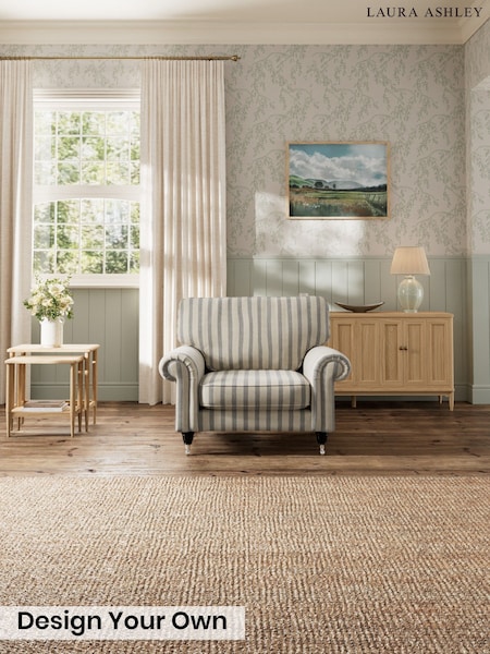 Kinsham Stripe/Seaspray Blue - Kingston By Laura Ashley
