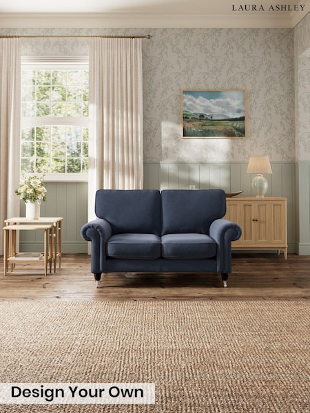 Lundar Chenille/Navy Blue - Kingston By Laura Ashley