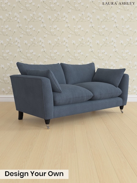Lundar Chenille/Navy Blue Casterton By Laura Ashley (Y99955) | £1,325