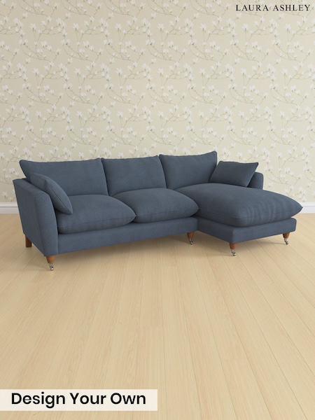 Lundar Chenille/Navy Blue Casterton By Laura Ashley (Y99955) | £2,175