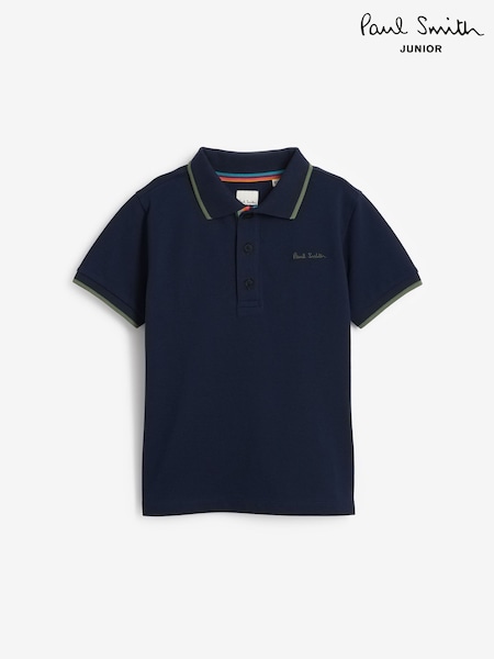 Paul Smith Junior Boys Short Sleeve Signature 100% Cotton Polo Shirt (101070) | €27