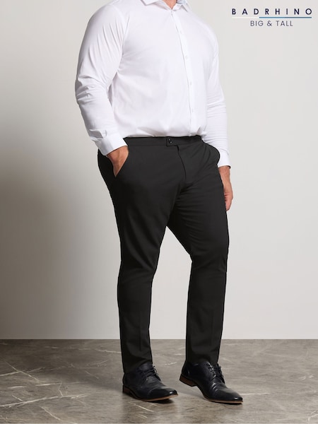 Black - Regular Badrhino Big & Tall Standalone Trousers