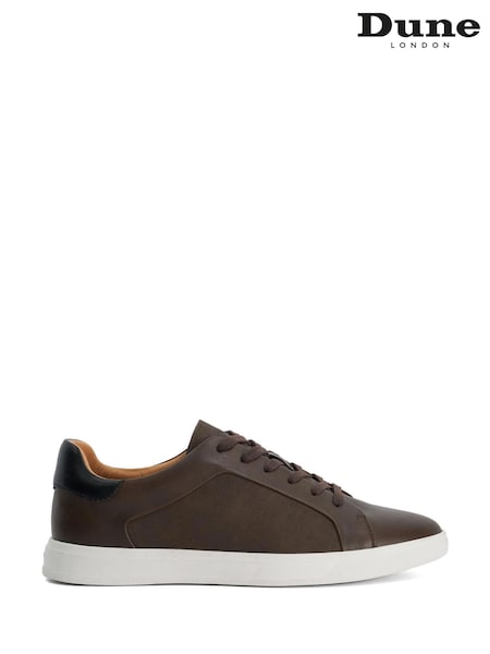 Brun - Regular Dune London Traces Wide Fit Trainers
