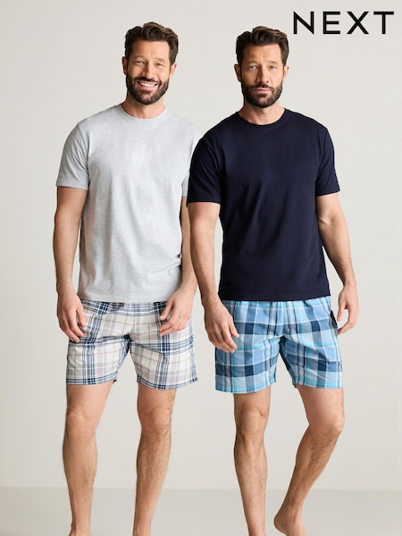 Mornarsko modra/siva - Lightweight Short Pyjamas Set 2 Pack (102155) | € 21
