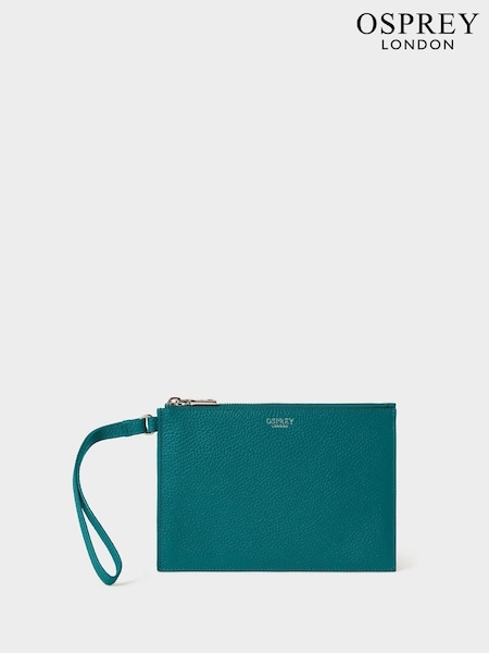 Teal Green - Osprey London The Core Large Leather Pouch