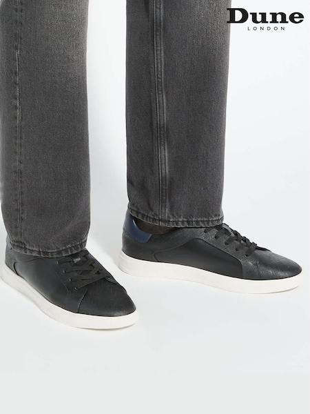 Black - Regular Dune London Traces Trainers