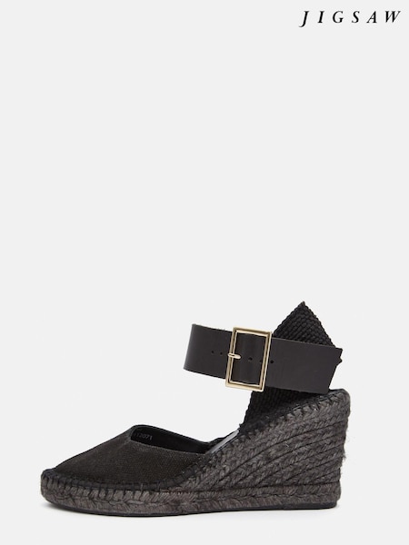Jigsaw Spanish Wedge Black Espadrilles (103371) | €72